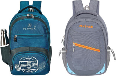 FLYSACK NS-FS008_Blue & FS031_GREY Laptop Bag(Blue, Grey)