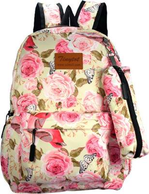 Tinytot SB126 School College Travel Bag Backpack Waterproof Backpack(Pink, 20 L)