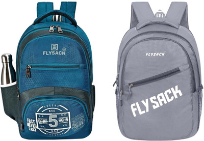 FLYSACK NS-FS008_Blue & FS033_GREY Laptop Bag(Blue, Grey)