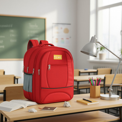 NuMe 5th to 10th Class School bag Waterproof Stylish Tuff Backpack Waterproof Backpack(Red, 90 L)