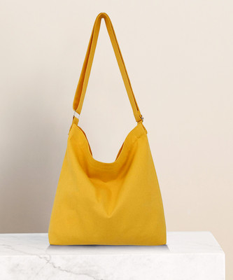 Lify Canvas Hobo Bag-Grey Shoulder Bag(Yellow, 13 inch)