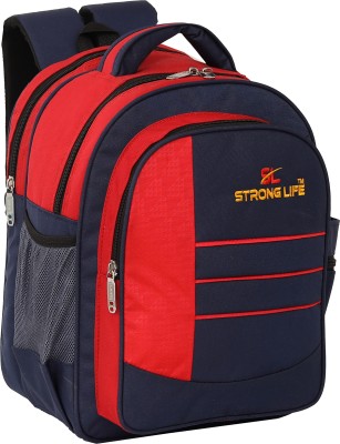 STRONG LIFE Polyester 38 Cm Kids Backpack for (UKG- 1st-4th Standard) Primary School Bag(Blue, 20 L)