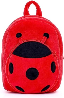 HappyChild Toddler Bag Plush Animal Cartoon Mini Travel Bag for Baby Girl Boy 1-6 Years School Bag(Red, Black, 13 inch)