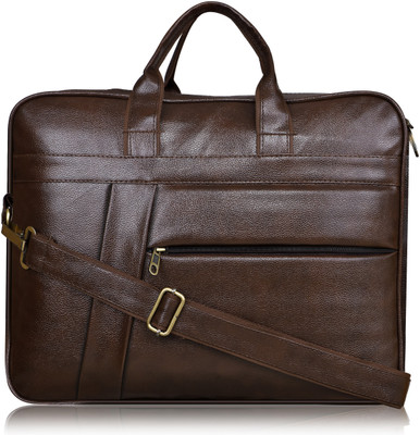 MaaMeldi Chocolate Color Faux Leather 10L Office Laptop Bag For Men & Women MM-BG05 Waterproof Messenger Bag(Maroon, 10 L)