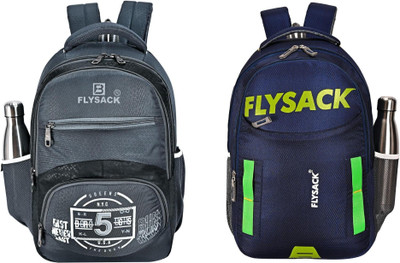 FLYSACK NS-FS008_Grey & FS012_NAVY BLUE Laptop Bag(Grey, Blue)