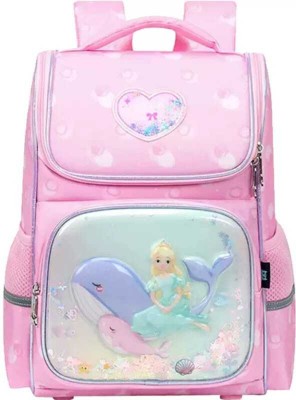 bosig 3D pinnk unicorn fish shel hard school bag for kids and sudent Multipurpose Bag(Multicolor, 12 L)