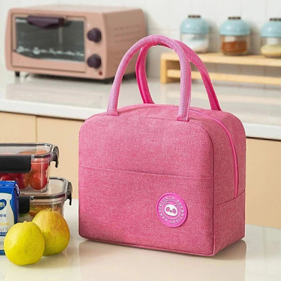 KEETLY Insulated Lunch Bags Small for Women School Thermal Cooler Tote Bag Waterproof Lunch Bag(Pink, 5 L)