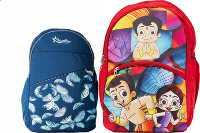 Sanstar KIDZYRED16 Waterproof School Bag(Red, Blue, 25 L)
