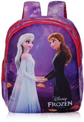 Priority 14 Inch Classic Disney Princess Elsa And Anna Printed School 14 L Backpack(Purple)