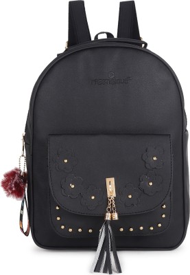 INTEGREL Stylish Women & Girls Backpack (M Black, 10 L) Waterproof School Bag(Black, 10 L)