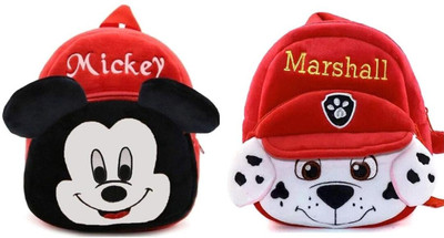 Aveek A_FF AMV_BM-combo of 2 red mickey, red marshall_1407_a Backpack(Red, 13 L)