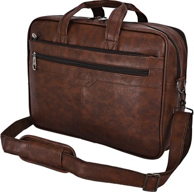 zaiko Formal/Office Padded Laptop Messenger Bag For Men and Women Waterproof Messenger Bag(Brown, 16 inch)