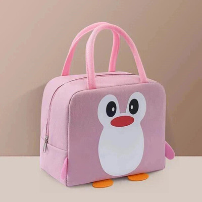 Flywind Insulated Lunch Bag Small for Office Men Women and Kids Canvas Tiffin Bags Lunch Bag(Pink, 5 L)