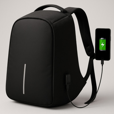OL SKOOL Casual Anti Theft Waterproof with USB Charging Point for 15.6 in laptop Backpack 25 L Backpack(Black)