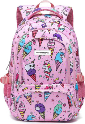 Hyper Adam School Bags for Girls College Backpack Coaching Bag School Backpack Tuition Bag Waterproof School Bag(Pink, 35 L)