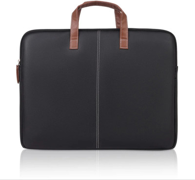 PREVAILER WorkMate Faux Leather Laptop Sleeve Waterproof Laptop Sleeve/Cover(Black, 4 L)