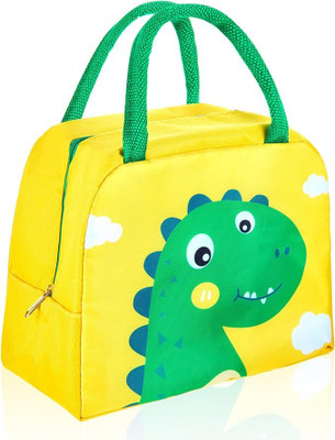 PAUL SONS Kids Insulated Lunch Bag, Yellow Dainasor Design, Cute Cartoon Character Waterproof Lunch Bag(Yellow, 5 L)