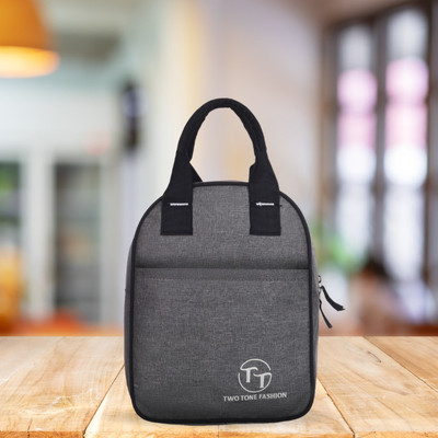 TWOTONE 10L,Insulated Lunch Tiffin Bag for School Collage Office &Picnic for Boys & girl Waterproof Lunch Bag(Grey, 10 L)