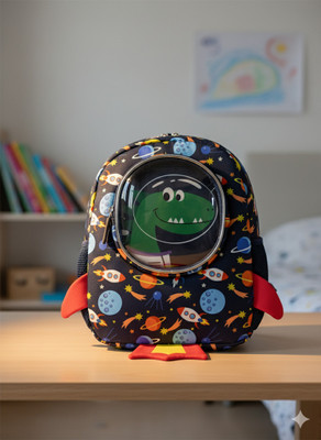 Dyno Dinosaur Astronaut Space Rocket 3D Kids' Backpack Waterproof School Bag(Blue, 7.72 L)