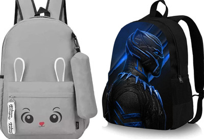 Shishtha B_BNY-- GRY_--1 & PANTHERBLUE_@@_1PC_xy Laptop Bag(Grey, Black)