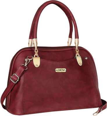 LOREM HB06-BG-CM Shoulder Bag(Maroon, 8.7 L)