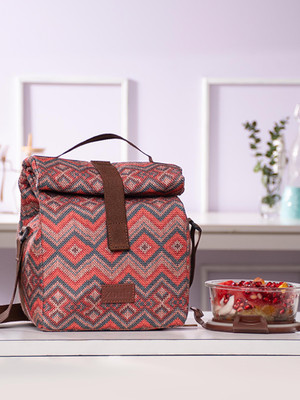 ZOUK Gwalior Weaves Roll Up Lunch Bag Lunch Bag(Multicolor, 7 L)