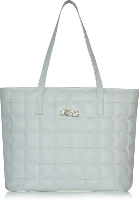 aliosa Ida Quilted Tote Bag / Ladies Purse / Women Handbag / Trendy / Stylish Waterproof Shoulder Bag(White, 7 L)