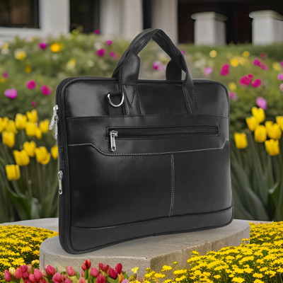 Shivra Men & Women Black Messenger Bag