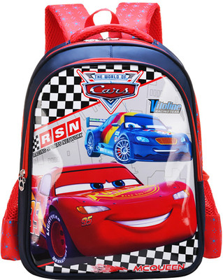 SYGA Kids Backpack, Cute Car Design Suitable for Elementary School Student Waterproof School Bag(Red, 5 L)