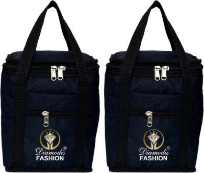 DIAMODIS FASHION Tiffin Bags School and Office Tiffin Bag ( free cap ) Black Waterproof Lunch Bag(Black, 4 L)