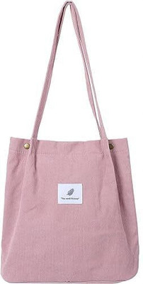 RISHAV HANDICRAFTS Trendy Canvas Tote Bag Lightweight Shoulder Handbag with Front Pocket Shoulder Bag(Pink, 7 L)