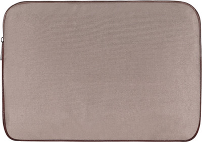 RJR Laptop Sleeve Case | 15.6 | Zipper Closure |Water Repellent PVC|Mink Grey & Tan Laptop Sleeve/Cover(Cream, 15.6 inch)