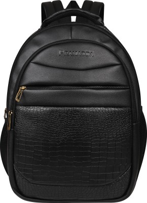 Pramadda Pure Luxury Trendy Vegan leather 15.6 inch Laptop backpack For Men & Women Office College. 31 L Laptop Backpack(Black)