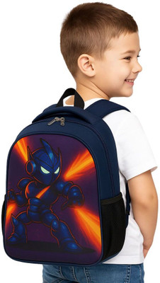 MOSU Robot Laser Mech Kids School Bag Waterproof School Bag(Blue, 26 L)