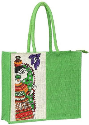healthnode Jute Hand Bag-Reusable Grocery Multipurpose Hand Bag with Zip PACK 1 Multipurpose Bag(Multicolor, 1.57 inch)