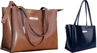 Reprox Women Tan, Blue Shoulder Bag(Pack of: 2)