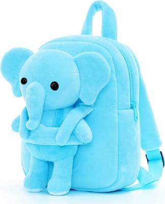Frantic Sky Elephant Kids Velvet Soft Animal Cartoon Plush School Bag Backpack