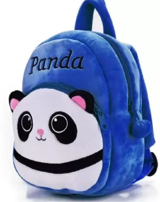 Bharmoria School Bag Panda Soft Plush Backpacks Cartoon Baby Boys/Girls Plush Bag School Bag(Blue, 10 L)