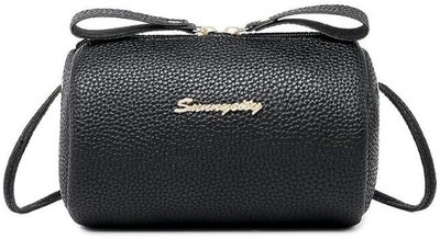 Nora Nico Black Sling Bag Cylender Sling