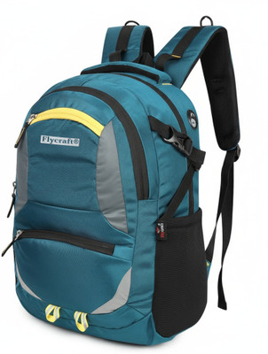 Flycraft simna.1381 airport blue yellow spacy comfortable 5th to 10th class casual Waterproof School Bag(Light Green, 30 L)