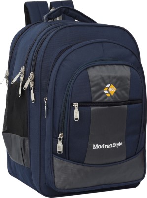 MODREN STYLE Medium Three Partition school bag for boys and Girls Waterproof School Bag(Dark Blue, 35 L)