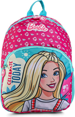 striders Barbie 13 Inch Bag for Girls Stylish Pink Backpack for Kids Perfect for School Waterproof School Bag(Multicolor, 15 L)