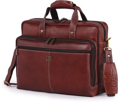 Marfit Genuine Leather Laptop Messenger Bag for Men MB2155020BRN | Office | Travel Messenger Bag(Brown, 16 inch)