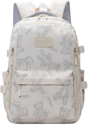 Tinytot SB197_04 YUETU School Collage Travel Casual Backpack Waterproof School Bag(Beige, 26 L)