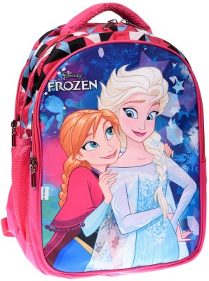 HOMESTIC Disney Frozen 3 Compartment Rexine School Bagpack (Pink) School Bag(Pink, 15 L)