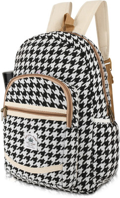 Mahaveer Collection Collage And School Backpack Black & White Print Backpack 15 L Backpack(White, Black)