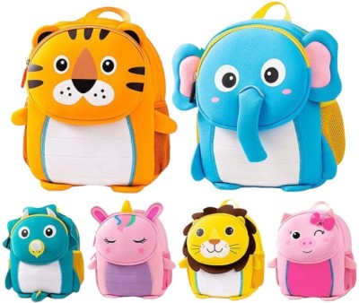 AGC Cute Small Size Fancy Bag for Kids Pre-Schoolers Bag for Boys, Girls 1-4 Years Waterproof School Bag(Multicolor, 10 L)