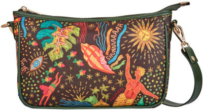 Sishka Sea Themed East/West ladies' Hobo bag with Leather and Adjustable Strap Sling Bag(Multicolor, 158.4375 inch)