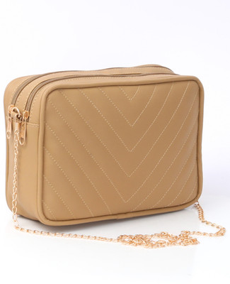 AUTHENTIC AK WOMEN PLAIN SLG CHAIN BEIGE HAND BAG A538 Backpack(Multicolor, 15 L)