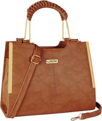 LOREM HB11-BG-FZ Shoulder Bag(Tan, 6.8 L)